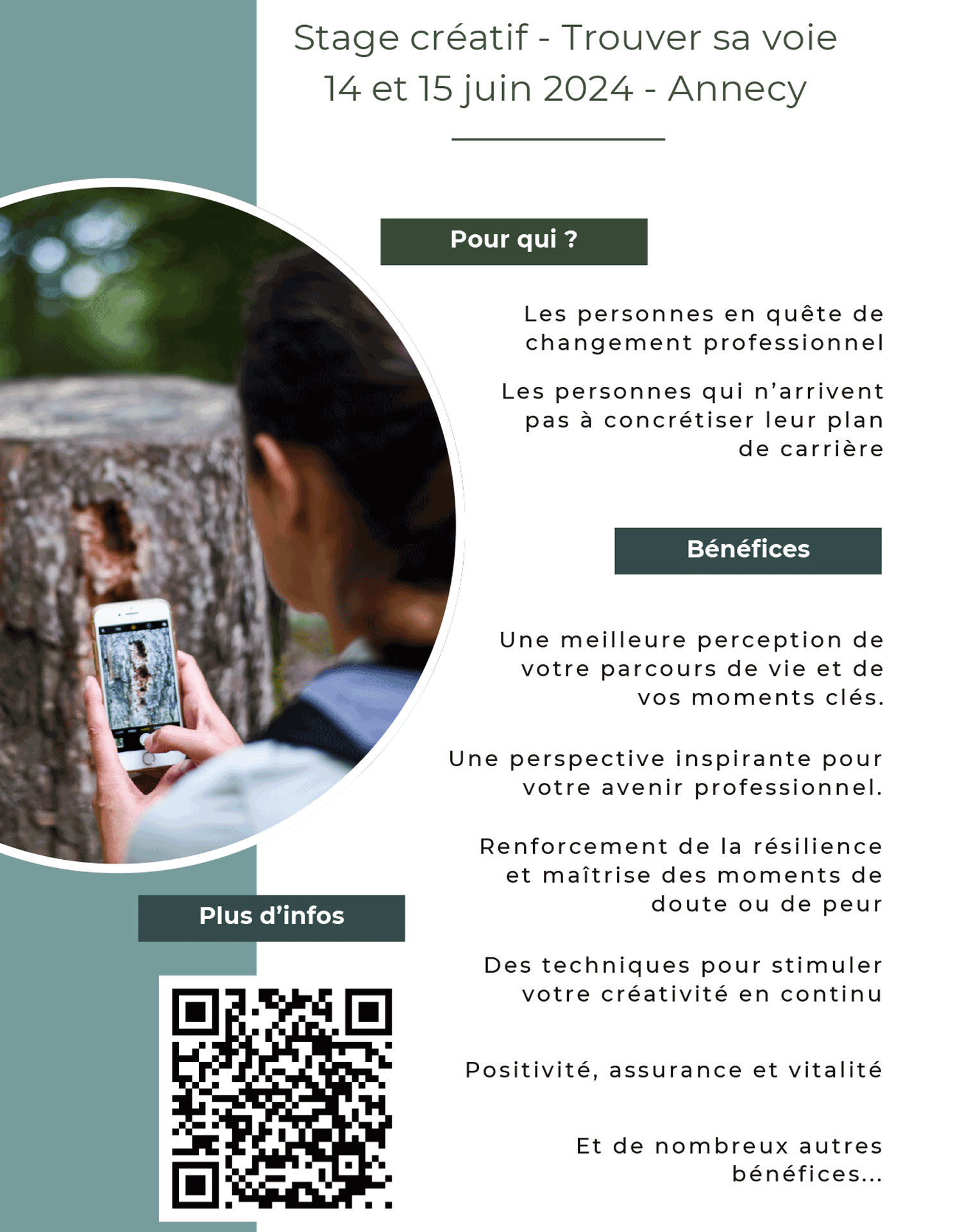 Flyer pour un évènement freelance marketing communication annecy, social media